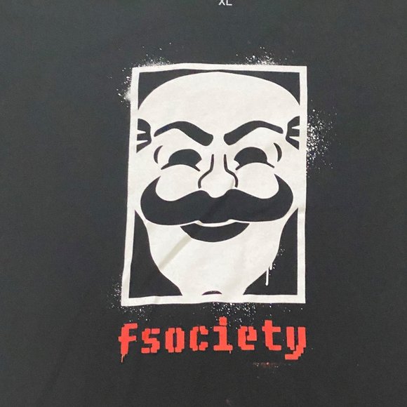 F Society Mr. Robot Hacker Anonymous T-Shirt - Picture 2 of 4